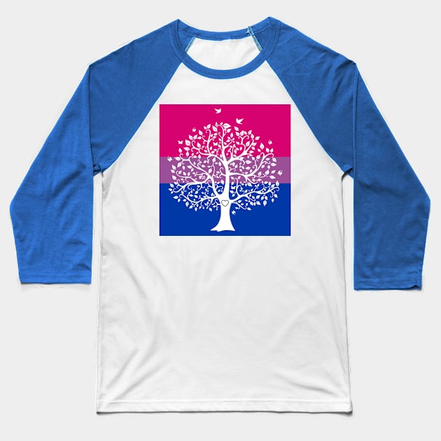 GGA Logo with Bi-Pride Flag Baseball T-Shirt by Grace's Grove Audio